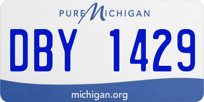 MI license plate DBY1429