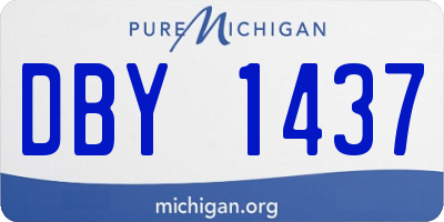 MI license plate DBY1437