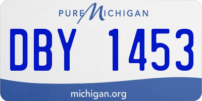 MI license plate DBY1453