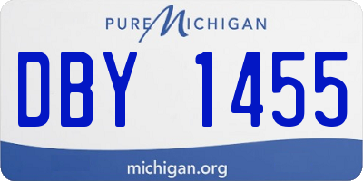 MI license plate DBY1455