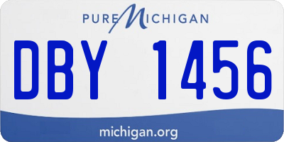 MI license plate DBY1456