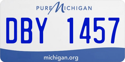 MI license plate DBY1457