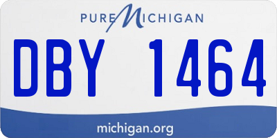 MI license plate DBY1464