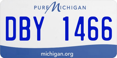 MI license plate DBY1466
