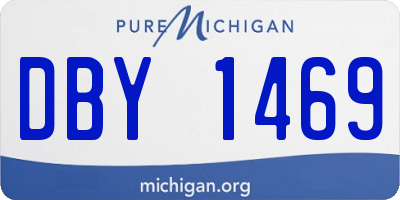 MI license plate DBY1469
