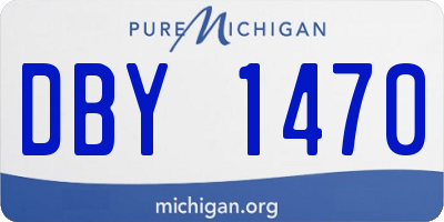 MI license plate DBY1470