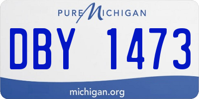 MI license plate DBY1473