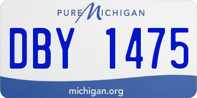 MI license plate DBY1475