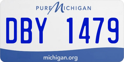 MI license plate DBY1479