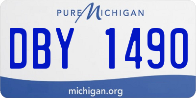 MI license plate DBY1490
