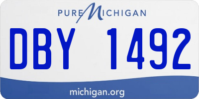 MI license plate DBY1492