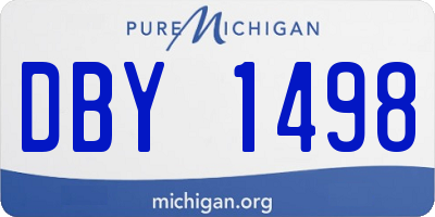 MI license plate DBY1498
