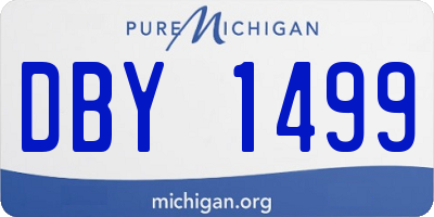 MI license plate DBY1499