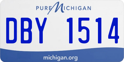 MI license plate DBY1514