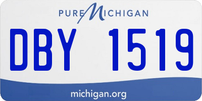 MI license plate DBY1519