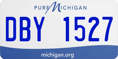 MI license plate DBY1527