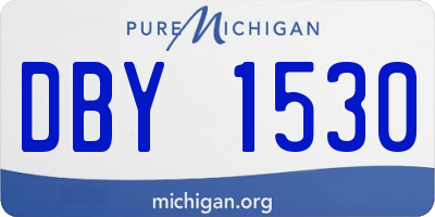MI license plate DBY1530