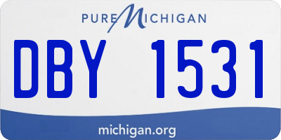 MI license plate DBY1531