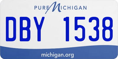 MI license plate DBY1538