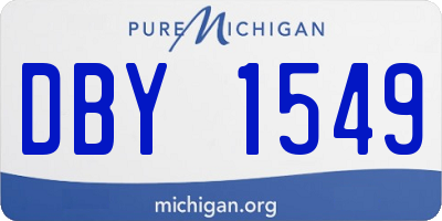MI license plate DBY1549