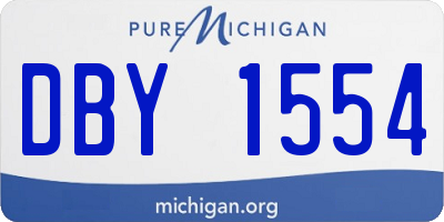 MI license plate DBY1554