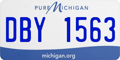 MI license plate DBY1563