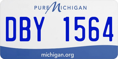 MI license plate DBY1564