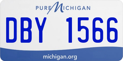 MI license plate DBY1566