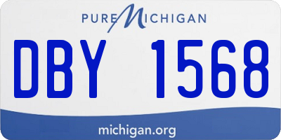 MI license plate DBY1568