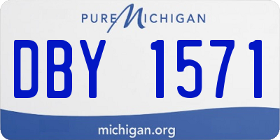 MI license plate DBY1571