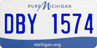 MI license plate DBY1574