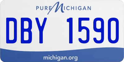 MI license plate DBY1590