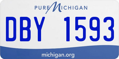 MI license plate DBY1593