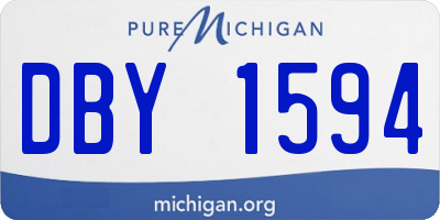 MI license plate DBY1594