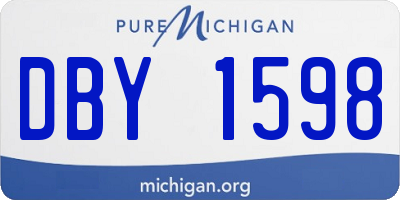 MI license plate DBY1598