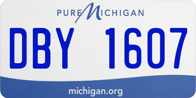 MI license plate DBY1607