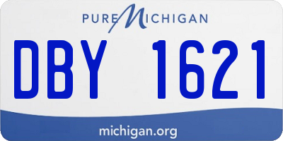 MI license plate DBY1621