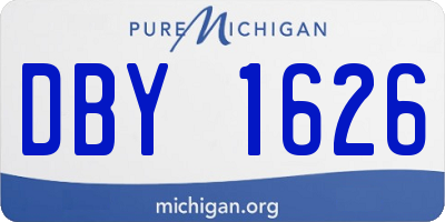 MI license plate DBY1626