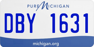 MI license plate DBY1631