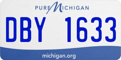 MI license plate DBY1633