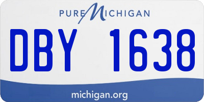 MI license plate DBY1638