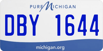 MI license plate DBY1644