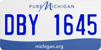 MI license plate DBY1645