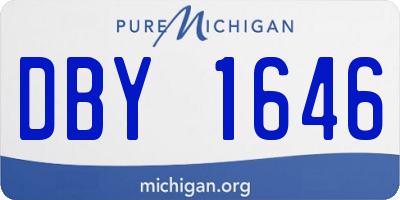 MI license plate DBY1646