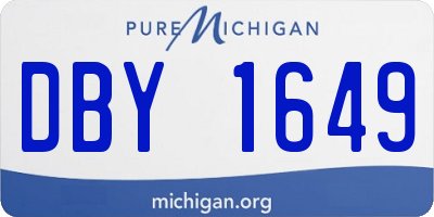MI license plate DBY1649