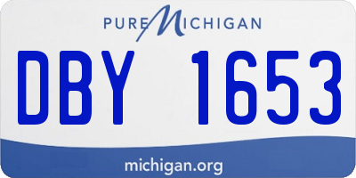 MI license plate DBY1653