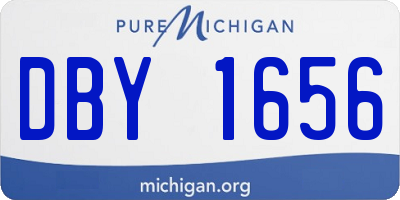 MI license plate DBY1656