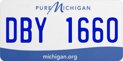 MI license plate DBY1660