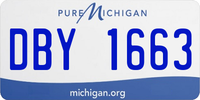 MI license plate DBY1663
