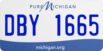 MI license plate DBY1665